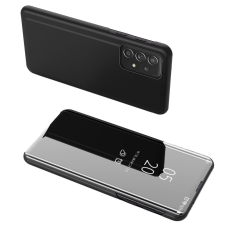 Hurtel Clear View tok Flip tok Samsung Galaxy A73 fekete tok és táska