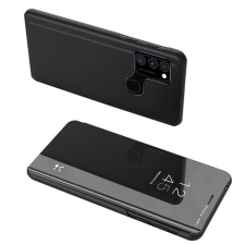 Hurtel Clear View tok for Samsung Galaxy A12 / Galaxy M12 fekete tok és táska