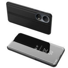 Hurtel Clear View tok Honor X7 / Honor Play 30 Plus flip cover fekete tok és táska