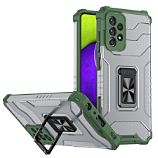 Hurtel Crystal Ring Case Kickstand Tough Rugged Samsung Galaxy A72 4G zöld tok és táska