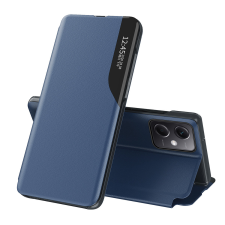 Hurtel Eco Leather View Case tok borító XIAOMI Redmi Note 12 5G / Poco X5 5G-hez Flip Stand kékkel tok és táska