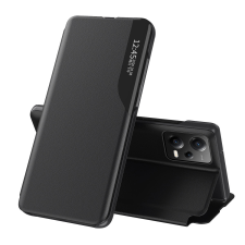 Hurtel Eco Leather View Case tok borító Xiaomi Redmi Note 12 Pro / Poco X5 Pro 5G Flip Stand Fekete tok és táska