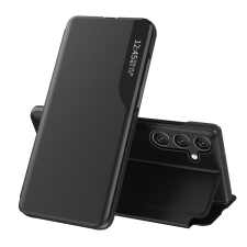 Hurtel Eco Leather View kinyitható tok Samsung Galaxy S25 Plus - fekete tok és táska
