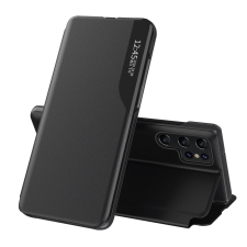 Hurtel Eco Leather View kinyitható tok Samsung Galaxy S25 Ultra - fekete tok és táska