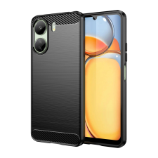 Hurtel Etui Carbon Case Xiaomi Redmi 13c rugalmas szilikon tok - fekete tok és táska