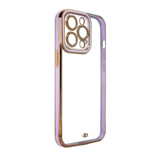 Hurtel Fashion iPhone 13 Pro Gold Frame Gel lila telefontok tok és táska