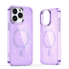 Hurtel Glitter MagSafe tok iPhone 16 - lila csillogós tok és táska
