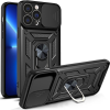 Hurtel Hybrid Armor Camshield Tok iPhone 13 Pro Max Armor Tok Kameratok Fekete (187767560)
