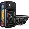 Hurtel Hybrid Armor Camshield Tok iPhone 16 Plus - Fekete (5907769365300)
