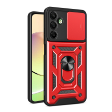Hurtel Hybrid Armor Camshield tok Samsung Galaxy A16 4G/5G - piros tok és táska