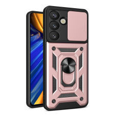 Hurtel Hybrid Armor Camshield tok Samsung Galaxy S25 - rózsaszín tok és táska