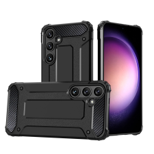 Hurtel Hybrid Armor tok Samsung Galaxy S25 - fekete tok és táska