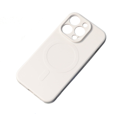 Hurtel iPhone 13 Pro Max szilikon mágneses tok Magsafe - bézs színben tok és táska