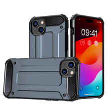Hurtel iPhone 15 Hybrid Armor tok - kék tok és táska