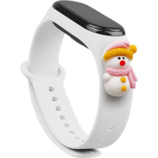 Hurtel Karácsonyi Csereszíj Xiaomi Mi Band 4/Mi Band 3 Fehér - Hóember (9145576220832) okosóra kellék
