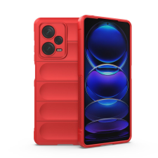Hurtel Magic Shield tok Xiaomi Redmi Note 12 Pro+ Rugalmas Armor tok piros tok és táska