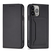 Hurtel Mágneses kártyatartós tok Samsung Galaxy A23 5G tok flip pénztárca állvány fekete tok és táska