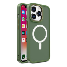 Hurtel Mágneses színes matt tok iPhone 15 Pro - zöld tok és táska