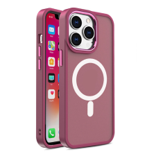 Hurtel Mágneses színű matt tok iPhone 15 - burgundi tok és táska