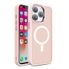Hurtel Mágneses színű matt tok iPhone 15 Pro Max - rózsaszín