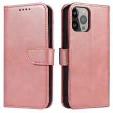 Hurtel Mágneses tok elegáns tok, patenttal és állvány funkcióval iPhone 14 rózsaszín tok és táska