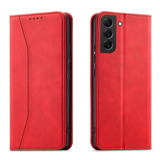 Hurtel Magnet Fancy Case Samsung Galaxy S23+ mágneses flipes tok pénztárcával, állvánnyal, piros tok és táska