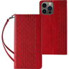 Hurtel Magnet Strap Case iPhone 14 Pro Max Flip Wallet Mini Lanyard Stand Red (187761996)