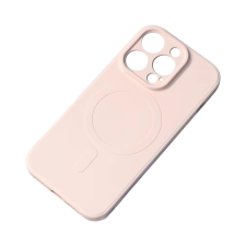 Hurtel MagSafe kompatibilis szilikon tok iPhone 15 Pro szilikon tok - rózsaszín tok és táska