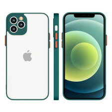 Hurtel Milky Case szilikon rugalmas, áttetsző tok Samsung Galaxy A42 5G sötétzöld tok és táska
