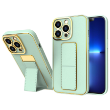 Hurtel New Kickstand tok iPhone 13-hoz állvánnyal zöld színű tok és táska