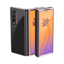Hurtel Plating tok Samsung Galaxy Z Fold 4 tok fém kerettel rózsaszínű tok és táska