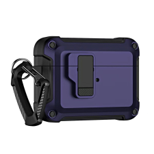 Hurtel Pro Armor tok karabínerrel AirPods 4 - lila fülhallgató, fejhallgató tok