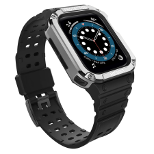 Hurtel Protect Strap Band Apple Watch 7 / SE (41/40 / 38mm) csereszíj fekete okosóra kellék