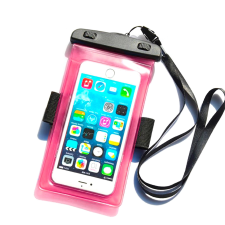 Hurtel PVC vízálló karpántos telefontok - rózsaszín tok és táska