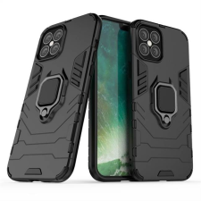 Hurtel Ring Armor tok kitámasztható Kemény tok iPhone 12 Pro Max fekete telefontok tok és táska