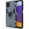 Hurtel Ring Armor Tok Kitámasztható Tough Ütésálló Tok Samsung Galaxy A22 4G Kék (9145576213452)