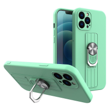Hurtel Ring Case szilikon telefontok gyűrűvel iPhone 11 Pro Max készülékhez menta színben tok és táska