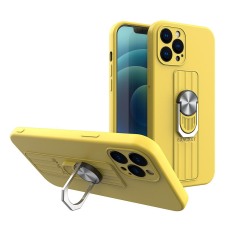 Hurtel Ring tok szilikon tok iPhone 12 mini sárga tok és táska