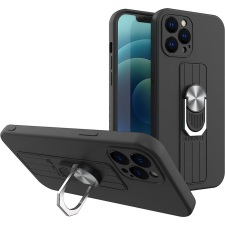 Hurtel Ring Tok Szilikon Tok Samsung Galaxy A42 5G Fekete (9145576215142) tok és táska