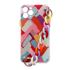 Hurtel Rugalmas szilikon telefontok színes lánccal iPhone 13 Mini Multicolour (3) tok és táska