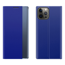 Hurtel SLEEP tok flipes kihajtható tok az Smart Window iPhone 13 Pro Blue tok és táska