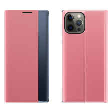 Hurtel SLEEP tok flipes kihajtható tok Smart Window iPhone 13 Pro Pink tok és táska
