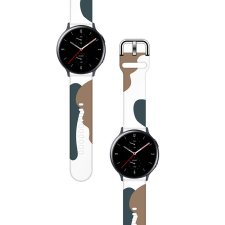 Hurtel Strap Moro okosóra csereszíj pánt Samsung Galaxy Watch 42mm csereszíj camo fekete (1) tok okosóra kellék