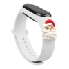 Hurtel Strap Xmas okosóra csereszíj Xiaomi Mi Band 4 / Mi Band 3 karácsonyi ünnepek fehér (Santa) tok
