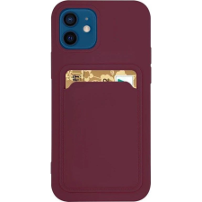 Hurtel Szilikon Tok Bankkártyatartóval Samsung Galaxy A22 4G Bordó (9145576230107) tok és táska