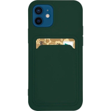 Hurtel Szilikon Tok Bankkártyatartóval Samsung Galaxy S21 + 5G S21 Plus 5G Sötétzöld (9145576229132) tok és táska