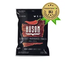  HUSOM ÉDES-CHILIS SZÁRÍTOTT MARHAHÚS SNACK (BEEF JERKY) 40G sör