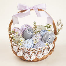 Húsvét Basket with Lace szalvéta 20 db-os 33x33 cm papírárú, csomagoló és tárolóeszköz