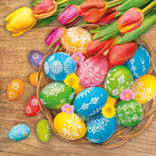 Húsvét Colourful Eggs szalvéta 20 db-os 33x33 cm papírárú, csomagoló és tárolóeszköz