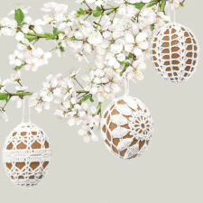 Húsvét Embroidered Eggs szalvéta 20 db-os 33x33 cm papírárú, csomagoló és tárolóeszköz